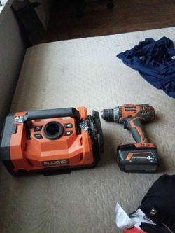 RIDGID Drill and Job Site Radio Set
