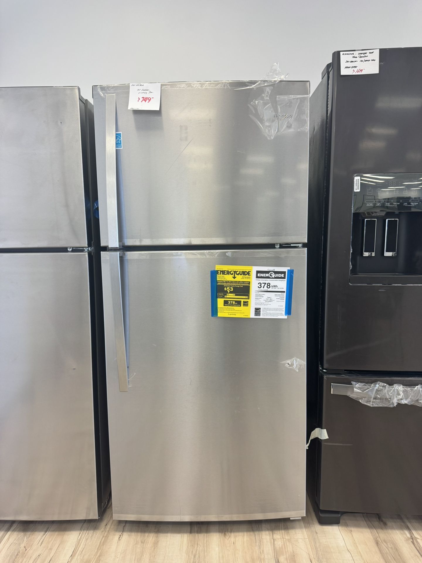 Whirlpool Top Freezer Refrigerator In Monochromatic Stainless Steel