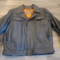 Men's Leather Motorcycle Jacket 