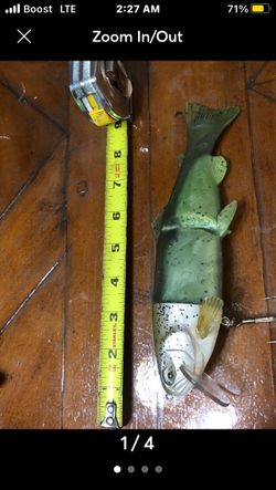 8” Vintage Castaic Hard head rubber trout