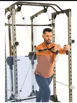 Fitness Reality 800 lbs. Capacity Squat Rack Combo with Lat Pull-Down