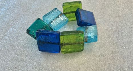 Glass Square Bracelet Elastic Stretch