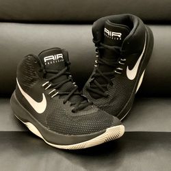 Nike Men's Air Precision Black / White Cool Grey High-Top Mesh Basketball - 8M - in Great Condition