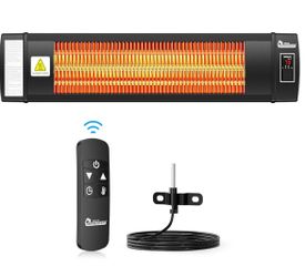 Dr Infrared Heater Carbon Infrared Patio Heater, Indoor and Outdoor (120V / 1500W, Silver)