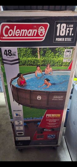Coleman 18' x 48" Power Steel Swimming Pool Set