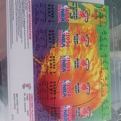 1994 Miami Heat NBA Playoff Ticket Uncut/Unused Sheet(Rare)