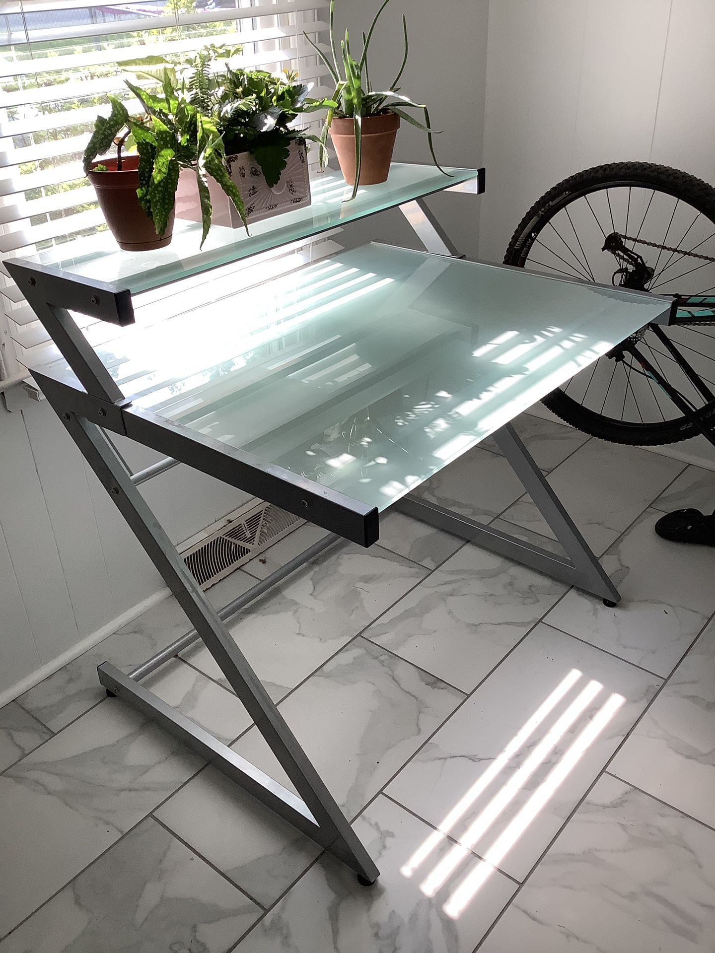 Tempered Glass Office Desk