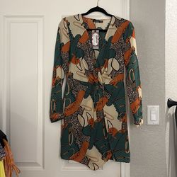 The whole multi print mini dress