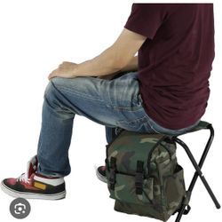 Foldable camping backpack/chair