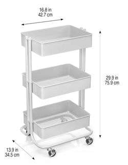 3-Tier Rolling Cart