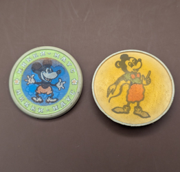 Vintage Soviet Mickey Mouse Badges Lot USSR Lenticular Pin Brooch 2pcs