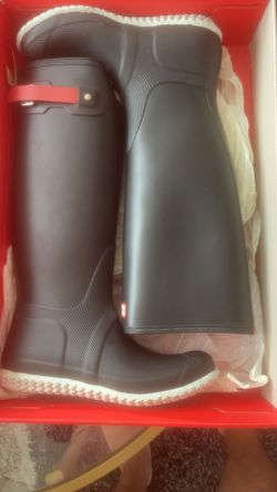 Hunter tall calendar sole rubber boots