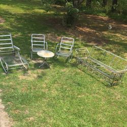 Antique Bunting Aluminum Patio Furniture 