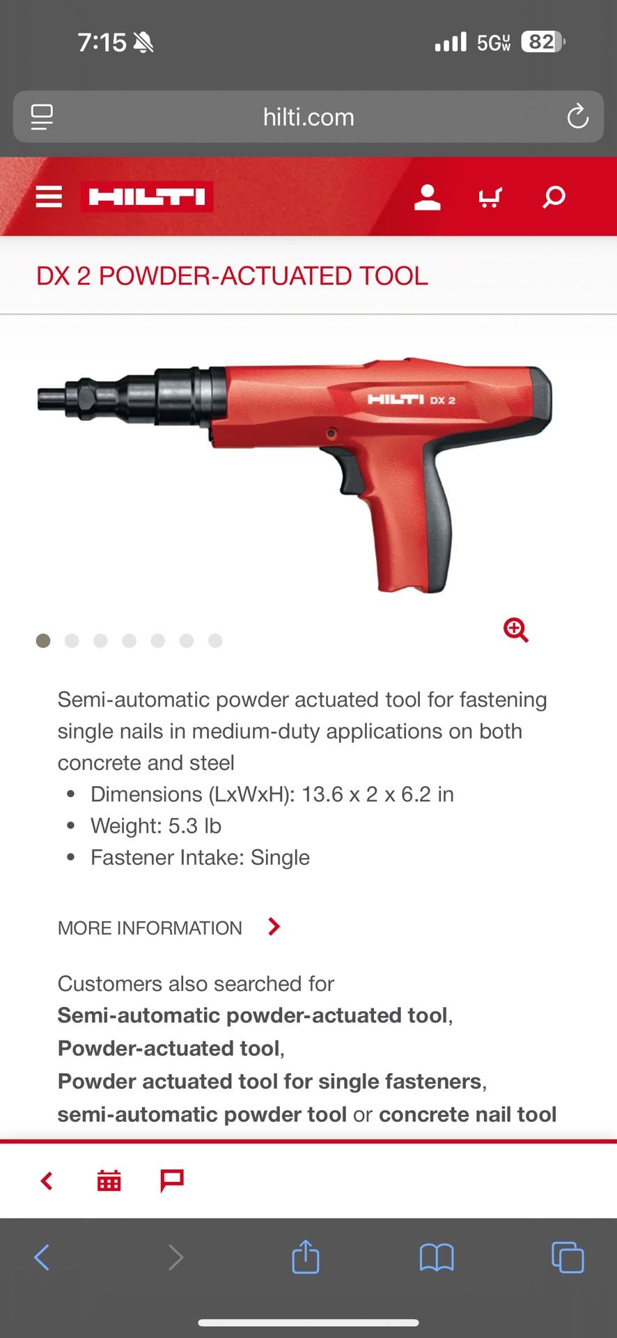 Hilti Dx2 Gun