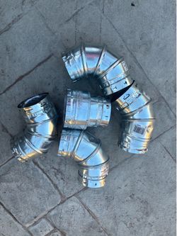 Galvanized Adjustable HVAC Vent Elbows – New