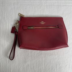 Coach Rowan Pouch - C0113 - 1941 Red - Clutch Wristlet Bag Charm New without tag