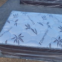 Brand New Queen Size Pillowtop Mattress And Box Spring Free Delivery Depends On Location 