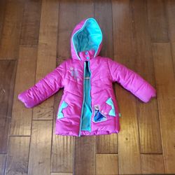 Pink magenta frozen winter snow ski parka jacket 3T and 4T