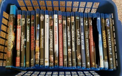 $3 each or 2 for $5, Like New Blu-Ray Movies, Store Bought Bluray Disc, No Scratches