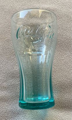 Coca-Cola Glass Teal Green Blue - Excellent Condition