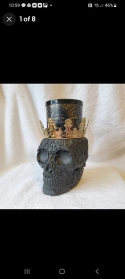 Bath And Body Works 3 Wick Halloween Skull