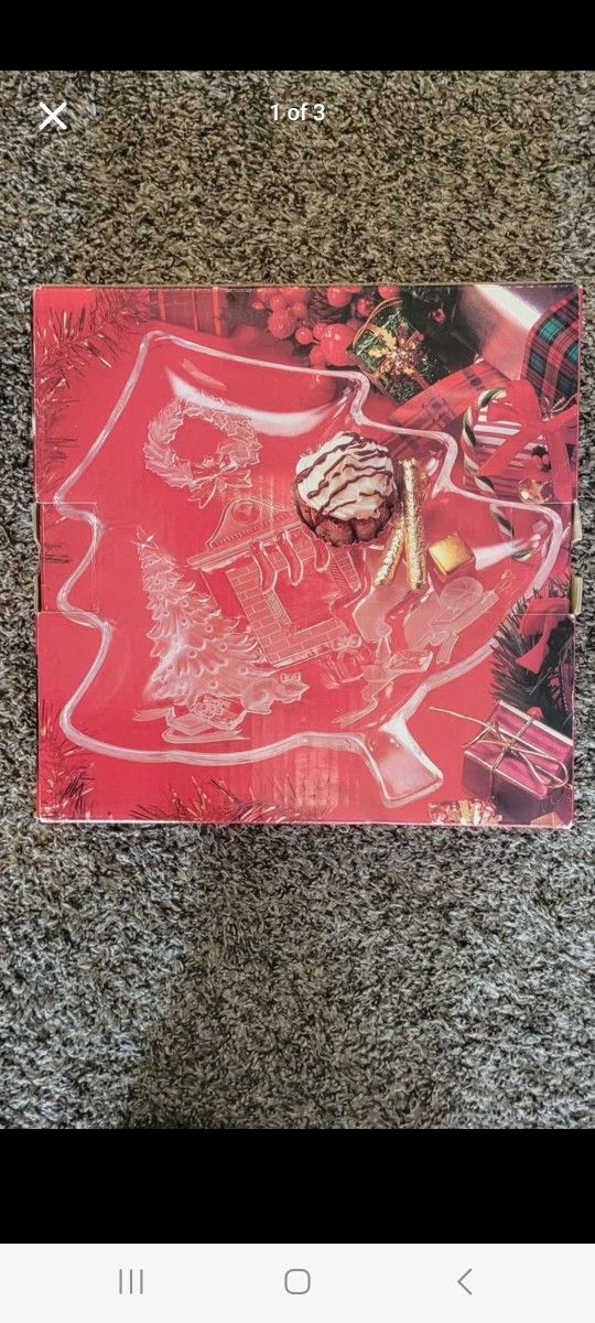 Crystal Christmas Tree Platter