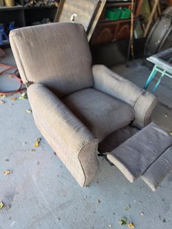Gray Fabric Recliner Chair