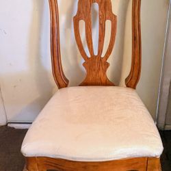 Dining Chair Cherry Grove White Covered Seat Cover