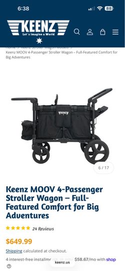 Keenz MOOV 4-Passenger Stroller Wagon – Full-Featured Comfort for Big Adventures