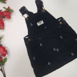 Oshkosh B'gosh Vestbak Girls 24M Anchor Nautical Overall Jumper Girls Dress 24 Months 