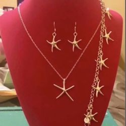 925 Sterling Silver Star Charms Jewelry Set
