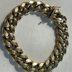 Miami Cuban link 10k Gold Bracelet  47”grams 