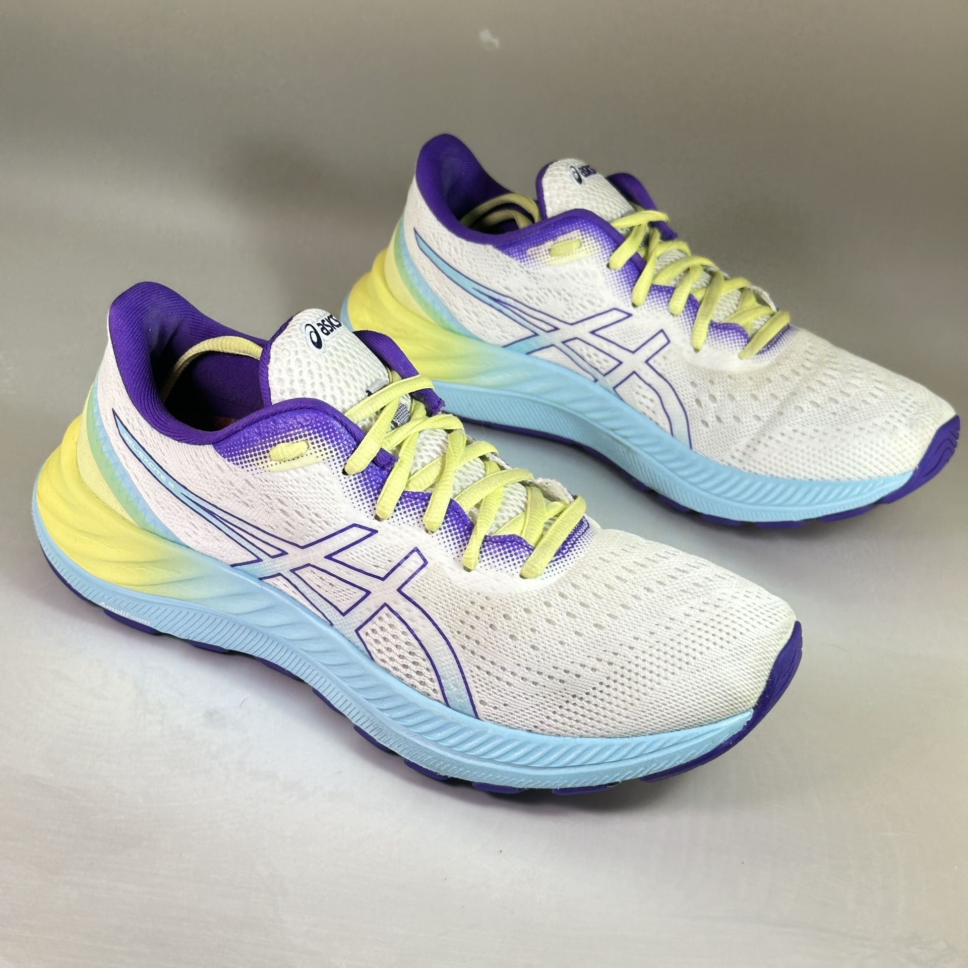 Asics Womens Gel Excite 8 1012B214 White Running Shoes Sneakers Size 8