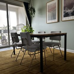 West Elm Modern Wire Frame Dining Chair (set of 4)