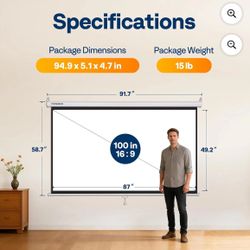 White Screen For Projectors 