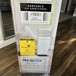 Vissani 5,000 BTU 115V Portable Air Conditioner with Dehumidifier and Remote