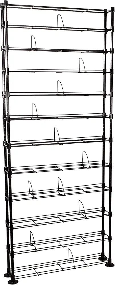 Atlantic Maxsteel 12 Tier Shelving - Heavy Gauge Steel Wire Shelving for 864 CD/450 DVD/Blu-Ray/Games in Gunmetal