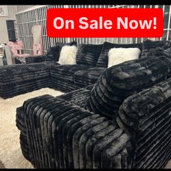 Brand New Super Plush Comfy Corduroy Sectional Set 