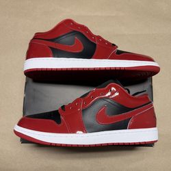 Nike Air Jordan 1 Low SE Patent Varsity Red Black Mens size 12.5 Rare NEW!