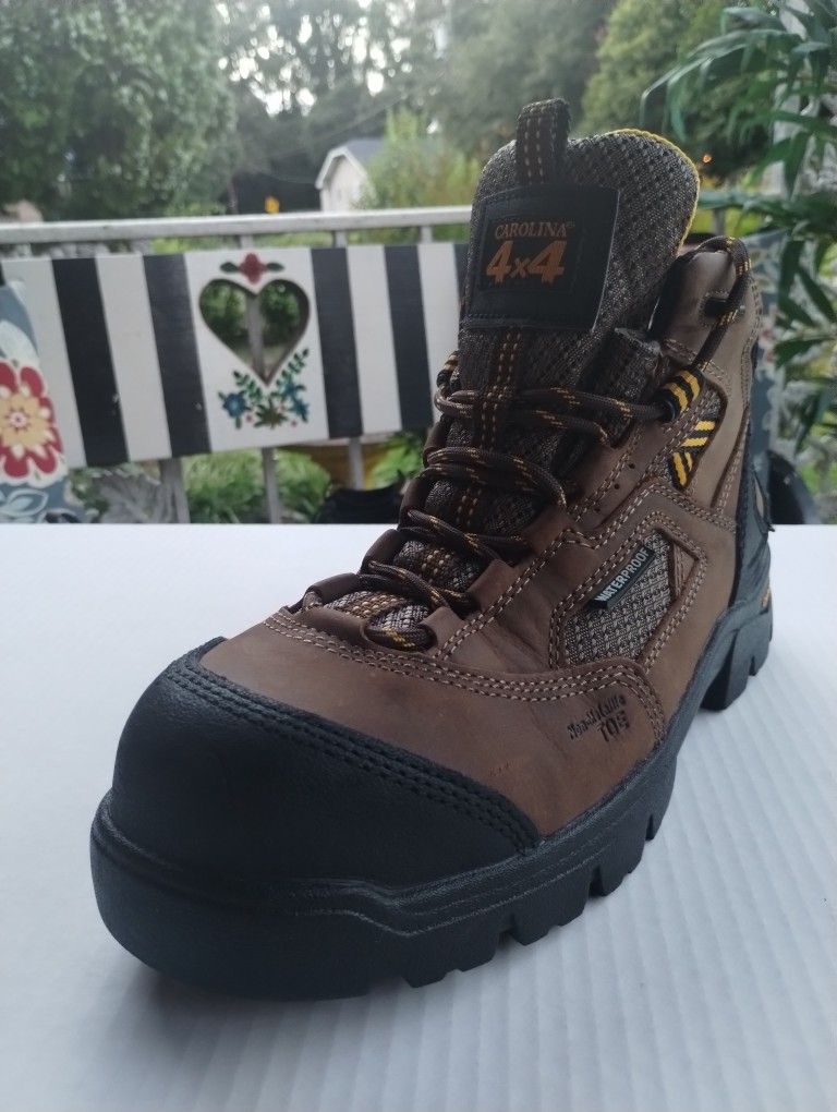 (Size-9.5D) New, Men's, Carolina CA4552 Waterproof Composite Toe 4x4 Hiker Work Boots
