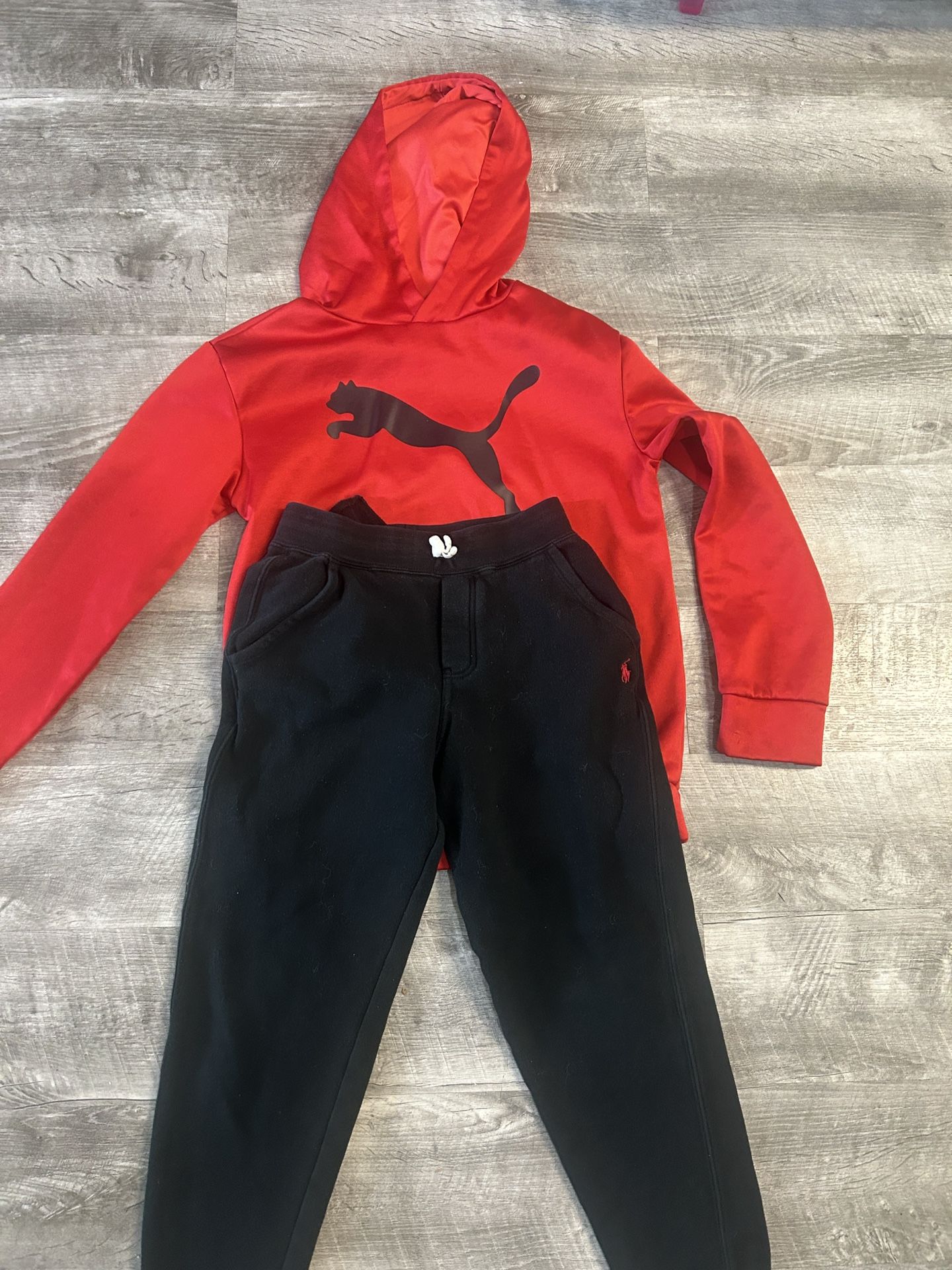 Junior Sm Puma Hoodie With Ralph Lauren Polo Sweats