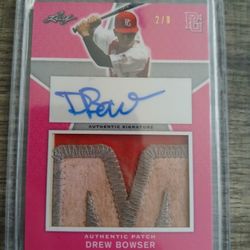 2019 Leaf Perfect Game All-American Classic baseball card Drew Bowser  Limited Edition Numbered 2/8 