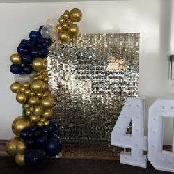 Backdrop Golden Shimmer Wall (light gold, champagne color)