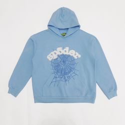 Sp5der Web Hoodie Sky Blue