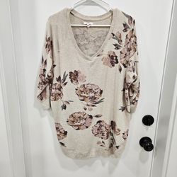 Floral Dolman Sweater 