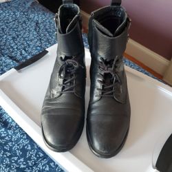 REAL LEATHER Mid-Calf Boot