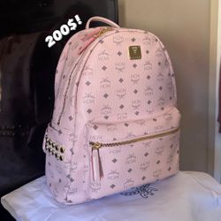Light Pink McM Backpack