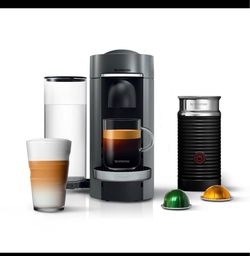 Nespresso Vertuo Plus with milk steamer and pods