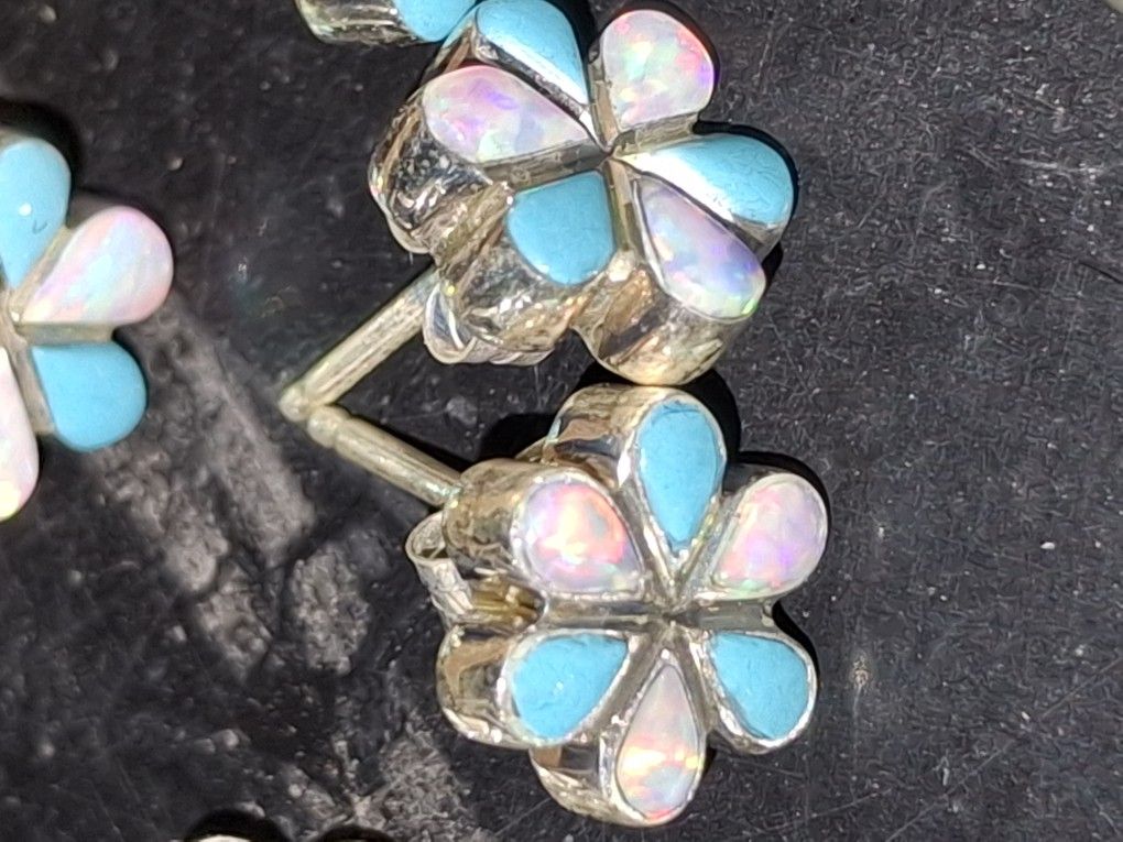 $35 For 1 Pair Earrings or 1 Pendant Turquoise,Opal,Sterling Silver,earrings And Pendants