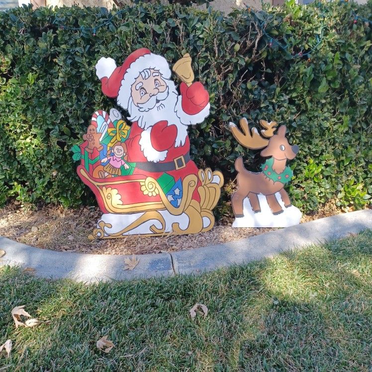 Wooden Holiday Christmas Outdoor Yard Art Decorations